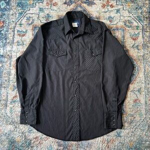 Vintage Wrangler Striped Pearl Snap Shirt Large